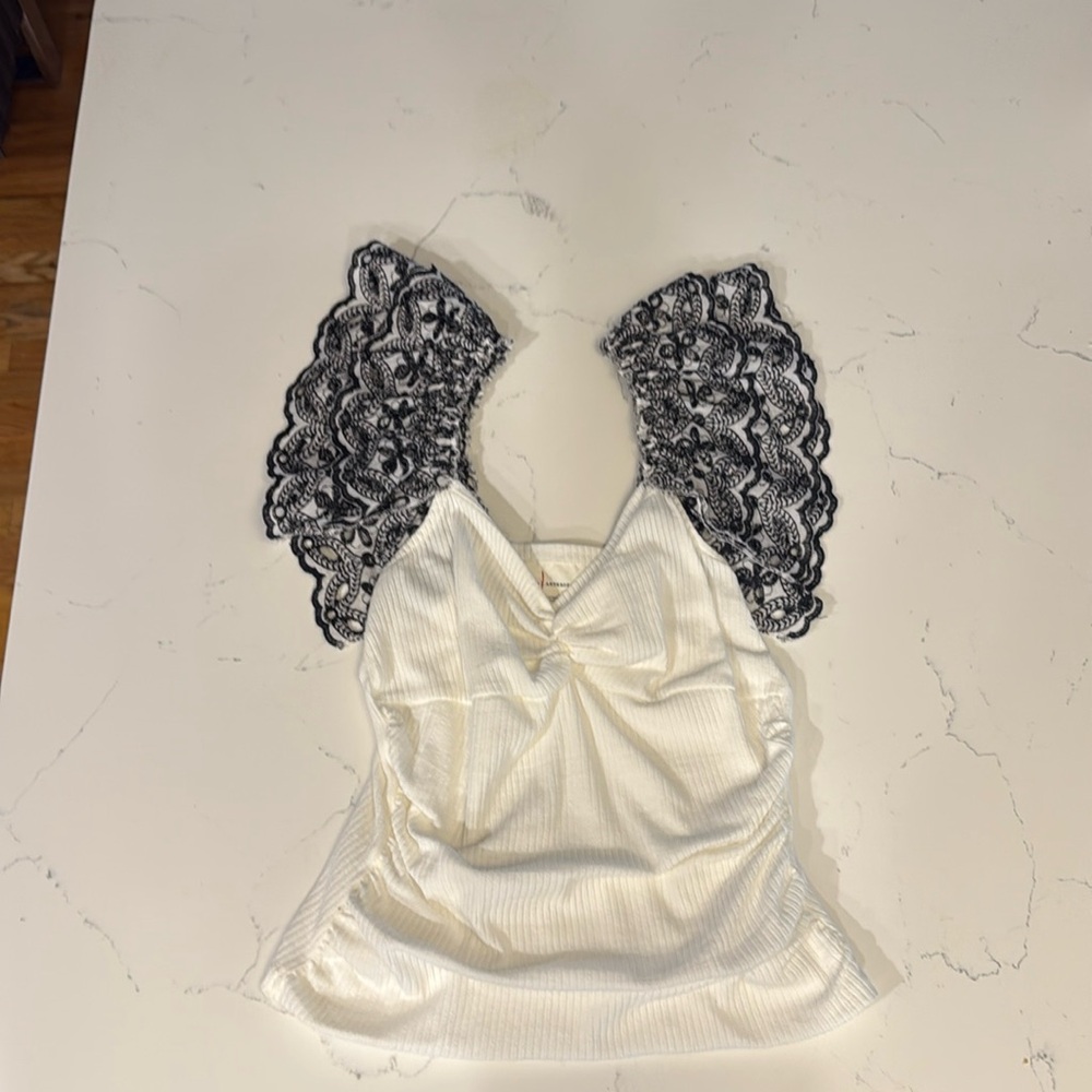 Ruffled sleeve top